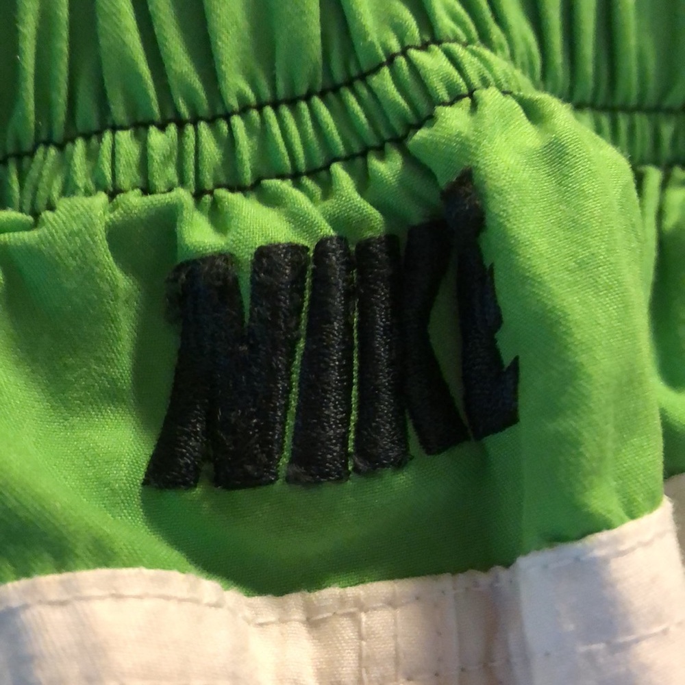 Nike green, grey, white, black swim trunks - Picture 7 of 8